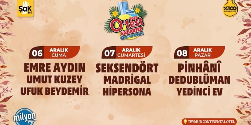 O Fest Gaziantep - Pazar