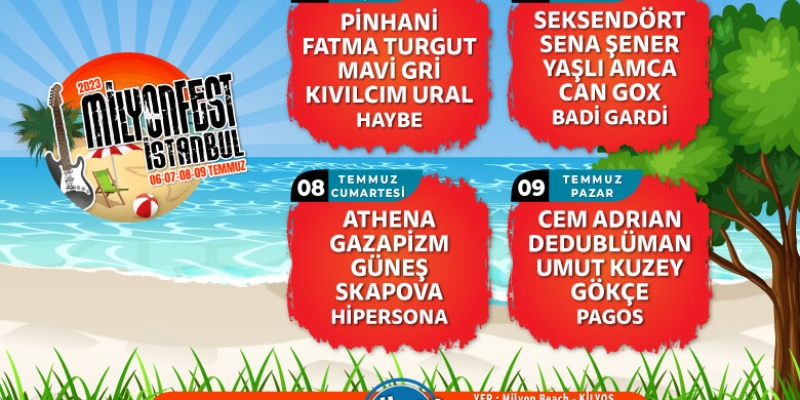 Milyonfest İstanbul - 2023  Milyon Beach Kilyos, İSTANBUL